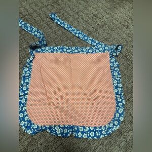 Floral Blue and Red Apron